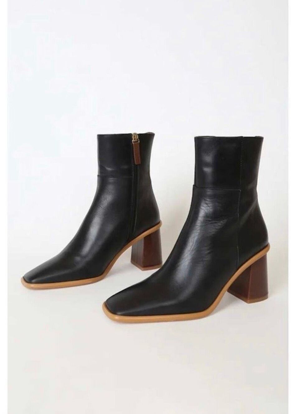 Alohas West Vintage Black Leather Boots 39 - Picture 3 of 11